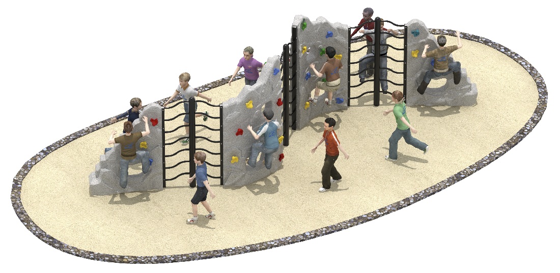 Direct Plastic Outdoor Climbing Walls Net Holds Jungle Gym Structure for Adult Kids, size: 750x200x230 cm