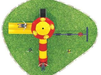 Outdoor Heavy Duty Playground Set for Kids – 3 Slides & 3 Swings – Size: 680x550x400 cm