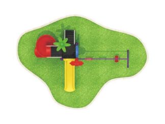 Outdoor Playground Toy – 3 Swings & 2 Slides – Garden Play Set – Size 530x350x300 cm