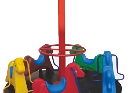 Indoor & Outdoor Merry-Go-Round Ride with 4 Seaters – Rotary Toy – Size: 120×40 cm