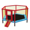 OUTDOOR AND INDOOR TRAMPOLINE WITH SAFETY SRAIRS AND SAFTEY NET