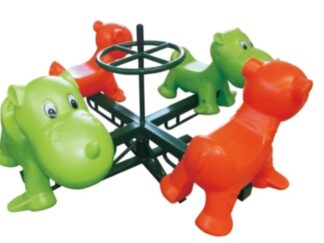 Indoor & Outdoor Merry-Go-Round Ride with 4 Seaters – Rotary Toy – Size: 175×90 cm