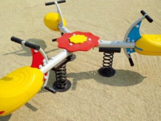 Outdoor Playground Plastic Spring Rocker Toy – 3-Person Ride-On – Size: 220×220×105 cm