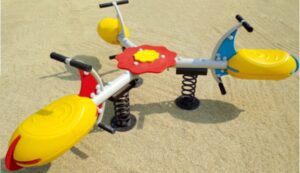 OUTDOOR PLAYGROUND PLASTIC SPRING ROCKER TOY. SIZE; 220X220X105CM 3 PERSONS