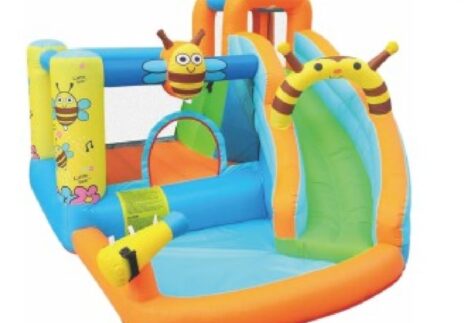 Inflatable Play Center with Water Slide - Kiddie Pool for Garden - Size: 355×300×205 cm