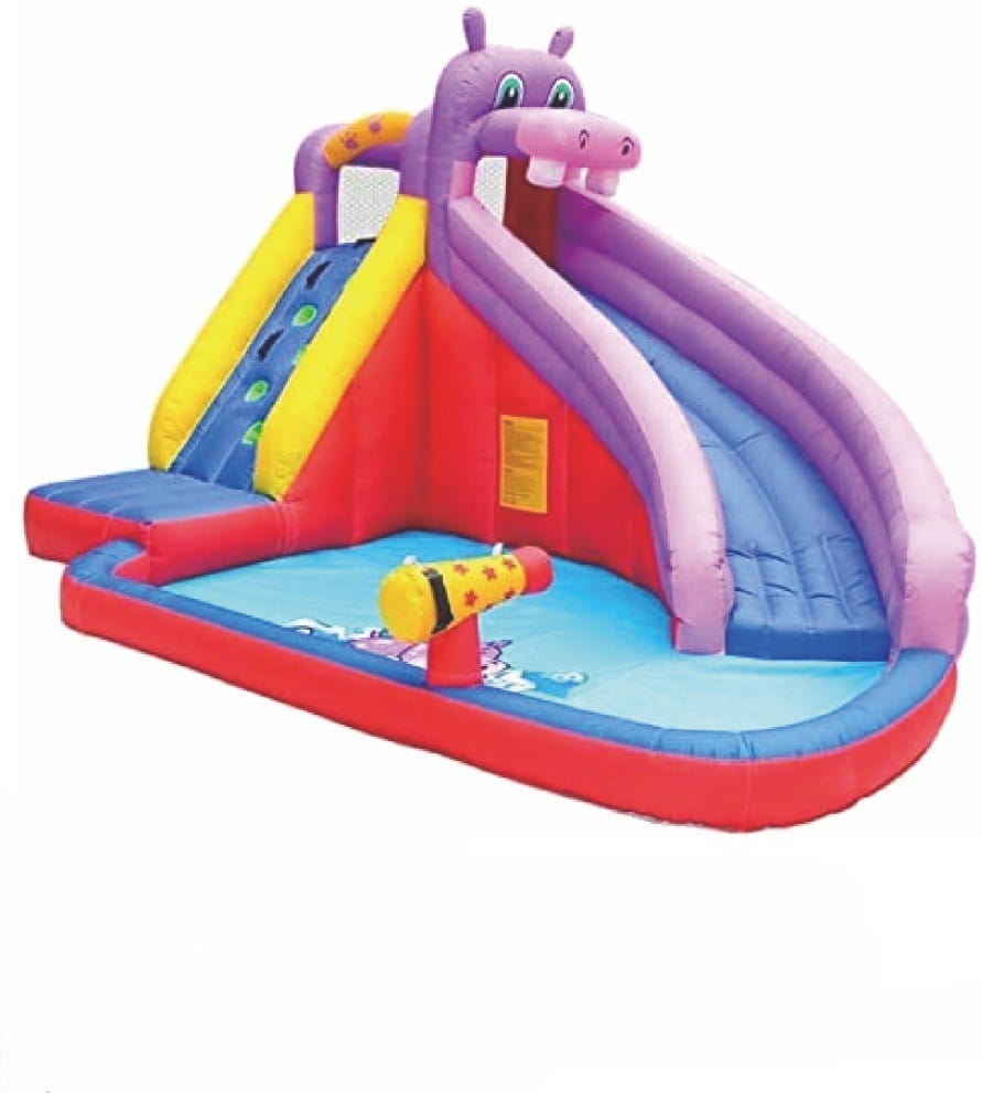 Inflatable Play Center with Water Slide - Kiddie Pool for Garden- Size: 400×300×264 cm - Image 2