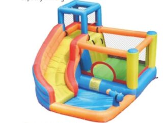 Inflatable Play Center with Water Slide - Kiddie Pool for Garden- Size: 310×280×210 cm