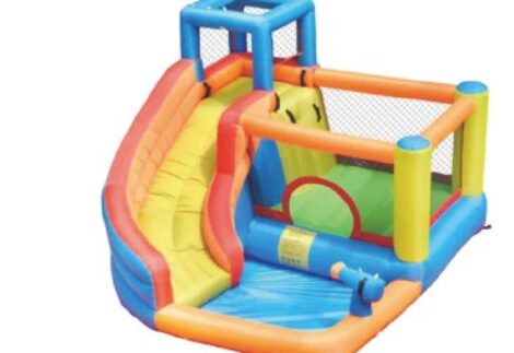 Inflatable Play Center with Water Slide - Kiddie Pool for Garden- Size: 310×280×210 cm