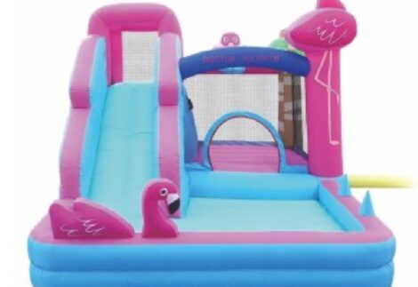 Inflatable Play Center with Water Slide - Kiddie Pool for Garden - Size: 315×270×235 cm