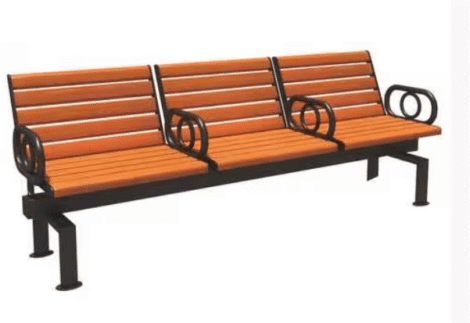 Three Seaters Outdoor Garden Wooden Benches with handel. Size; L120/180cm