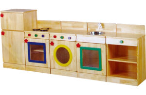WOODEN KITCHEN PLAYSET FOR KIDES SIZE ; 200X31X80CM