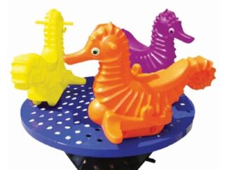 Indoor & Outdoor Merry-Go-Round Ride with 3 Seaters – Rotary Toy – Size: 130×100 cm