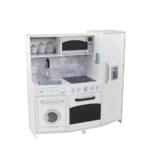 WOODEN KIECHEN WHITE WITH LIGHT AND SOUND SIZE ; 94X28XX102CM