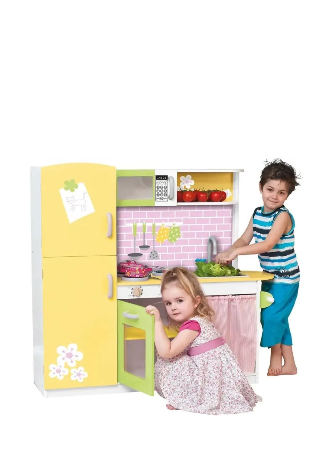 Wooden Kitchen Playset for Kids - 105×30×102 cm - Image 2