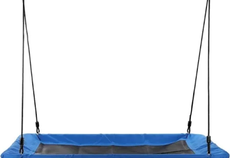 Round Swing Seat with Steel Frame & Carabiner – Square Design - 150 cm
