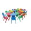INDOOR COLORED NURSERY SCHOOL FURNITURE PLASTIC TABLES SIZE ;300X42X50CM
