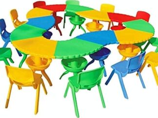 Indoor Colored Nursery School Furniture Plastic Tables size ; 220x210x50cm