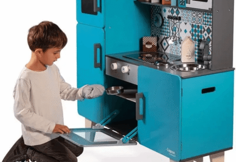 Wooden Kitchen Playset for Kids - 82×30×90 cm