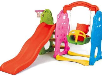 Indoor Slide & Swing Set – Size: 185x162.5x125 cm