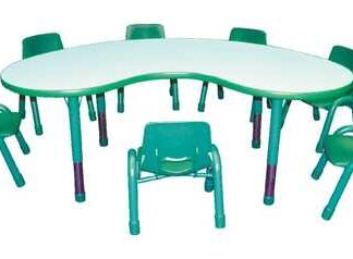 Indoor and outdoor wooden adjustable table. size;180x90x37-62cm