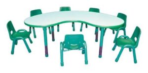 INDOOR AND OUTDOOR WOODEN ADJUSTABLE TABLE SIZE ;180X90X37-62CM