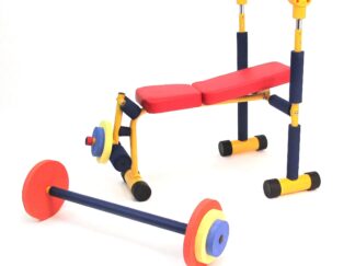 Adjustable Kids Exercise Weight Bench – Child’s Gym Equipment – Size: 85×75×85 cm