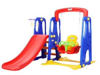 Indoor Slide & Swing Set – Size: 170x158x130 cm