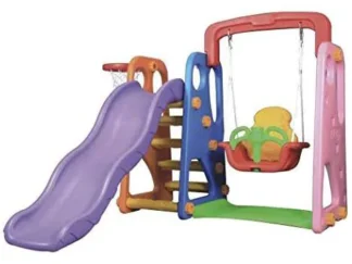 Indoor Slide & Swing Set – Size: 170x173x138 cm