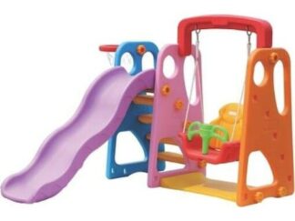 Indoor Slide & Swing Set – Size: 170x173x138 cm
