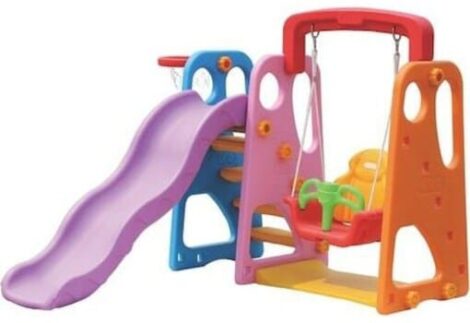 Indoor Slide & Swing Set – Size: 170x173x138 cm