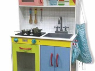 Wooden Kitchen Playset for Kids - 60×30×100 cm