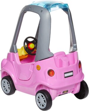 INDOOR AND OUTDOOR PLASTIC CAR WITH WHEEL. RIDE ON FOOT TO FLOOR PUSH CAR BUGGY WITH OPENABLE DOORS- SIZE ; 73*47*87 CM