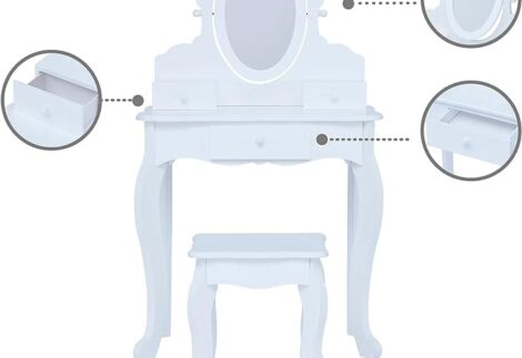 Wooden Makeup Table for Kidsn- Size; 60x38x95 cm
