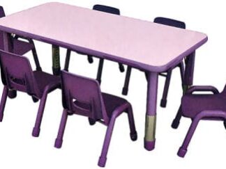 Kindergarten Kids Eating Desk Children's wooden rectangle Table. size ; 120x60x37-62  ajustable  table