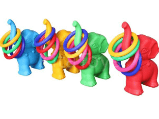 Kids Ring Toss Game – Indoor & Outdoor Throwing Game – Size: 80×30×100 cm