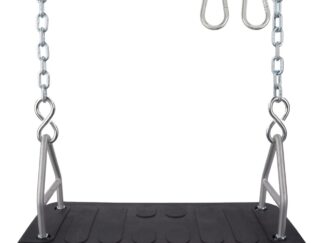 Swing Seat with Chain Hook – 1 Set – Heavy-Duty Outdoor Swing Accessory (Size: 44.5×18×2.8 cm)