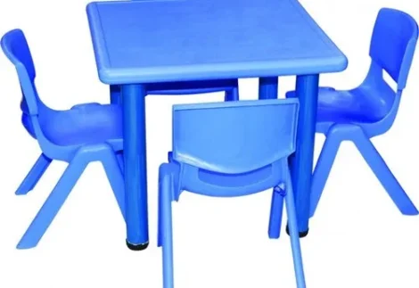 Kindergarten Kids Eating Desk Children's plastic rectangle Table.  size; 62x62x50,52,54cm