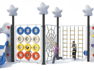 Large Rock Climber Playground – Outdoor Plastic Structure – Size: 800×580×260 cm