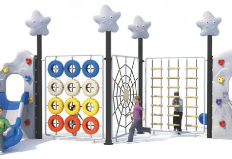 Large Rock Climber Playground – Outdoor Plastic Structure – Size: 800×580×260 cm