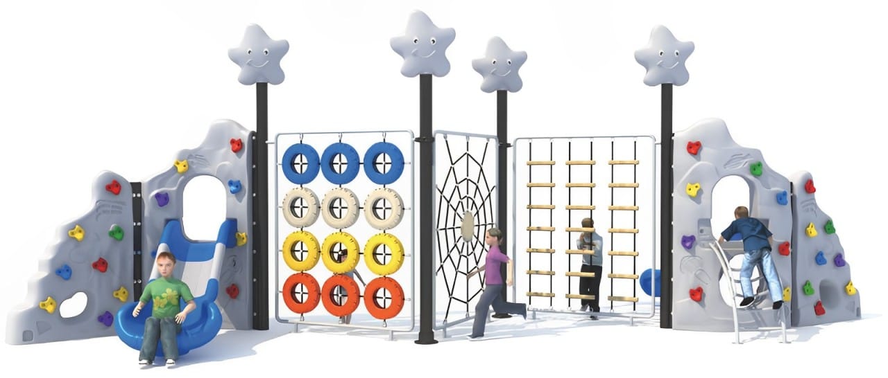 Large Rock Climber Playground – Outdoor Plastic Structure – Size: 800×580×260 cm