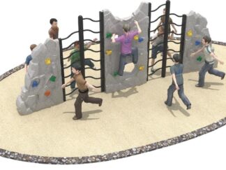 Compact Rock Climber for Kids – Plastic Play Structure – Size: 570×45×165 cm