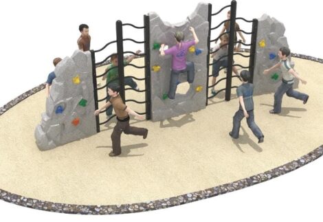 Compact Rock Climber for Kids – Plastic Play Structure – Size: 570×45×165 cm