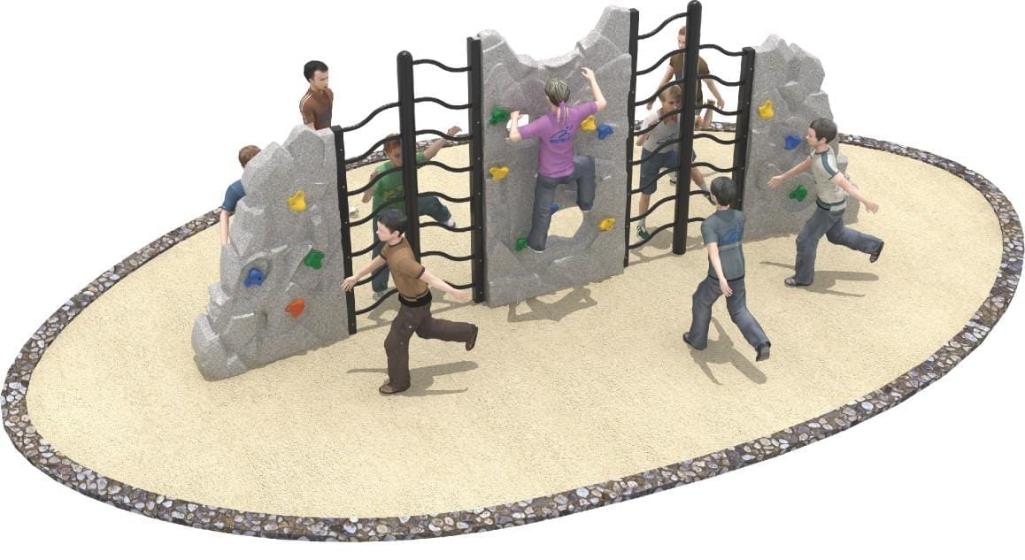 Compact Rock Climber for Kids – Plastic Play Structure – Size: 570×45×165 cm