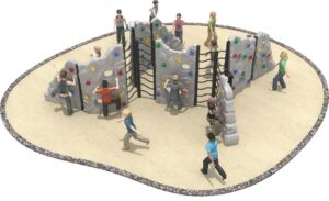 KIDS’ ROCK CLIMBER OUTDOOR PLAYGROUND SIZE; 550X600X230CM