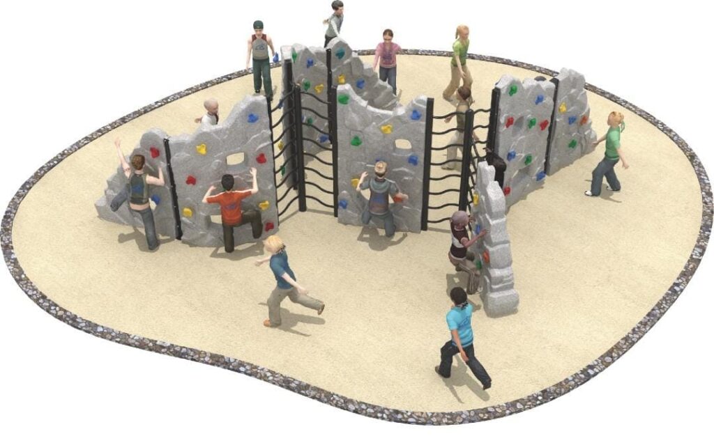 Mega Plastic Rock Climber – Outdoor Playground Set – Size: 550×600×230 cm