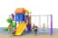 OUTDOOR PLAYGROUND TOY, ONE NORMAL SWING, FAMILY SWING AND 3 SLIDES, SIZE ; 580X350X260CM
