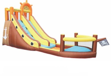 Premium Quality Inflatable Bounce House - Rope Climbing Design with Oversized Slide & Safety Net - Size: 560×210×305 cm