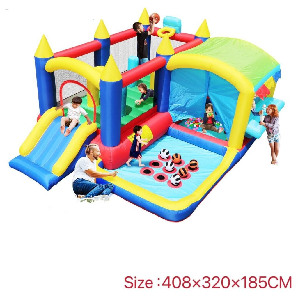 Inflatable Bounce House with Slide - Size: 408×320×185 cm