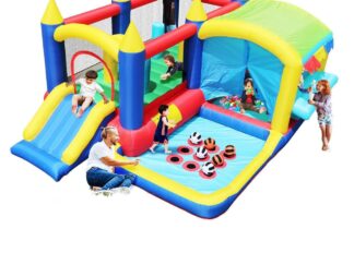 Inflatable Bounce House with Slide - Size: 408×320×185 cm