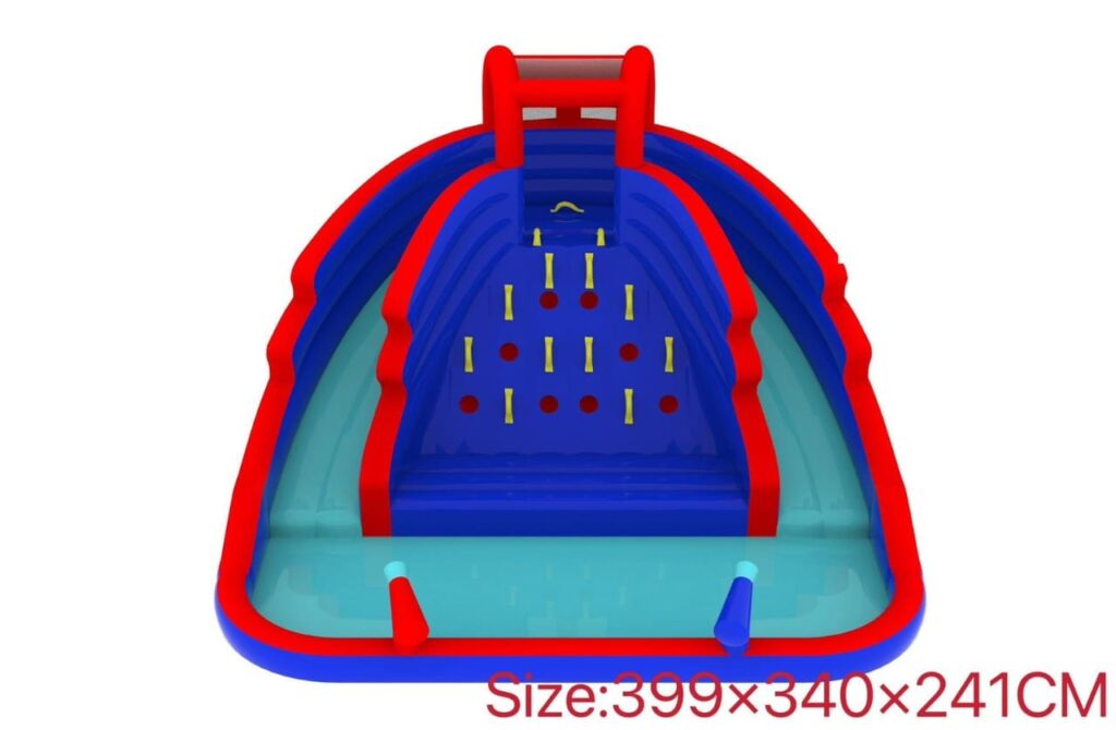 Inflatable Water Slide & Obstacle Course for Kids - Size: 399×340×241 cm